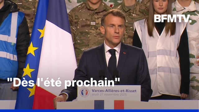 Emmanuel Macron annonce un service national volontaire et purement militaire