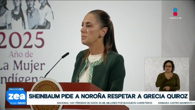 Sheinbaum le pide a Noroña ser respetuoso con Grecia Quiroz, viuda de Manzo