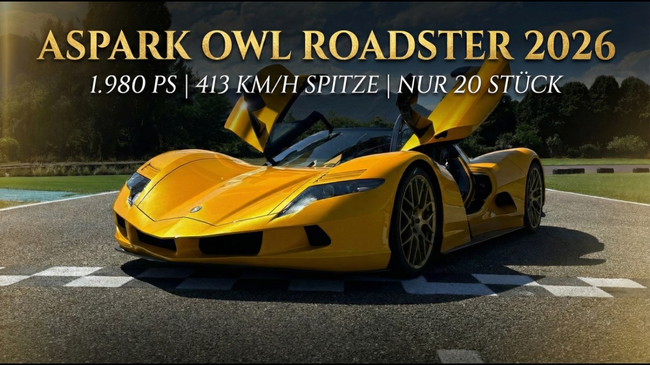 Aspark Owl Roadster 2025 – Elektro-Supercar jetzt auch offen!