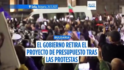 El Gobierno búlgaro retira el proyecto de presupuesto para 2026 tras las protestas masivas