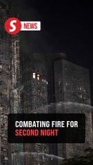 Firefighters continue to tackle Hong Kong inferno for the second night