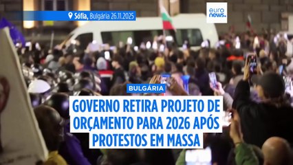 Milhares protestam na Bulgária antes da votação final do Orçamento para 2026