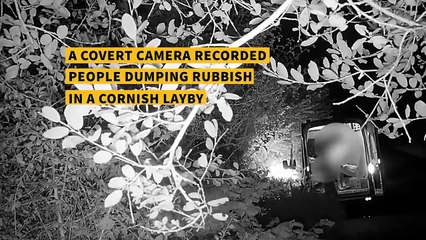 Hidden camera catches people littering and dumping rubbish in Cornwall