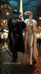 “Luxury Snake Models Walking in Paris | Snake Girls Fashion | The Crazy Club AI Video”