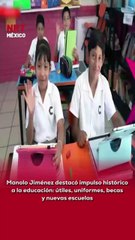 🚌 Durante su informe, el gobernador Manolo Jiménez destacó que este año se entregaron paquetes de útiles escolares gratuitos a 500 mil alumnos de primarias y secundarias públicas en todo Coahuila.