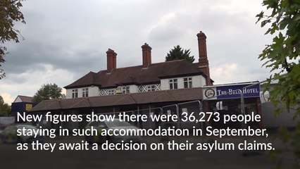 Asylum seeker hotel numbers up by 13% in three months, new data shows