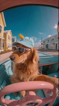 Beautiful Dog Driving A Car, Cutest Moments Captured On Camera.