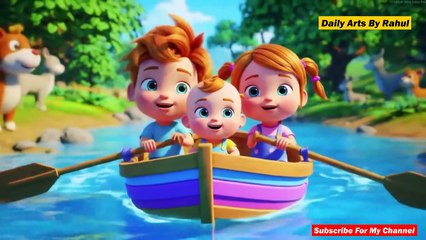 Row Row Row Your Boat with Lyrics _ Nursery Rhymes and Songs