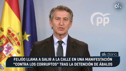 Feijóo convoca una manifestación contra Pedro Sánchez tras la entrada en prisión de Ábalos