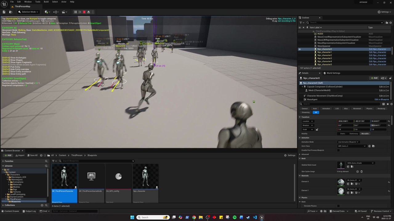 Mass AI Unreal engine (avoidance player state tree) like Cyberpunk 2077