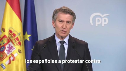 Feijóo convoca una protesta contra Sánchez en Madrid
