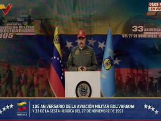 Jefe de Estado Nicolás Maduro resalta la disciplina y la fuerza histórica de la Aviación Militar
