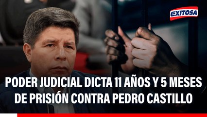 Poder Judicial dicta 11 años y 5 meses de prisión contra Pedro Castillo por el delito de conspiración para la rebelión