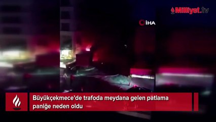 Büyükçekmece’de elektrik trafosunda patlama