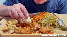 MUKBANG ASMR - NASI CHICKEN KARAGE PEMPEK UDANG PETE LODEH