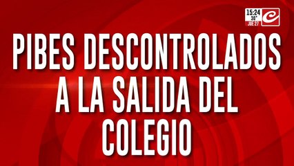 Pibes descontrolados a la salida del colegio ¿Quién es el responsable?