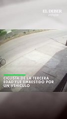 Ciclista de la tercera edad fue embestido por un vehículo