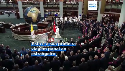 Papa Leão XIV apela à paz em Ancara na sua primeira viagem ao estrangeiro