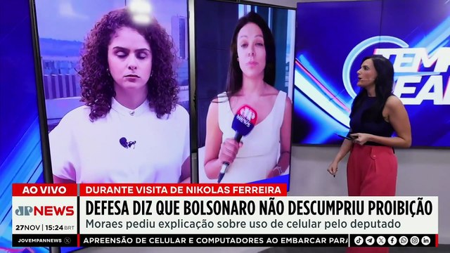 Advogados dizem que Jair Bolsonaro não descumpriu proibição durante visita de Nikolas | TEMPO REAL