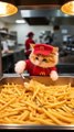 Cute Cat Working at McDonald's 🍟 | Funny Cat Making French Frie