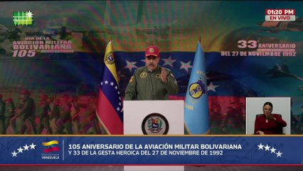 Jefe de Estado envía mensaje en conmemoración al 105º aniversario de la Aviación Militar Bolivariana