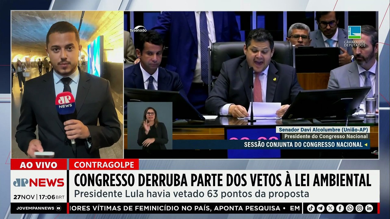 CONTRAGOLPE! Congresso derruba parte dos vetos...