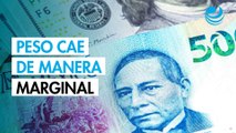 Peso mexicano cae marginalmente contra el dólar en una jornada de escaso movimiento