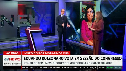 Voto anulado: Eduardo Bolsonaro vota em sessão do Congresso e é impedido por Alcolumbre