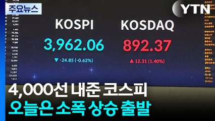 '금리인하 기대 약화' 4,000선 내준 코스피...오늘 흐름은? / YTN