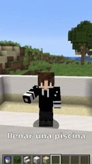 como llenar una piscina con agua en minecraft truco