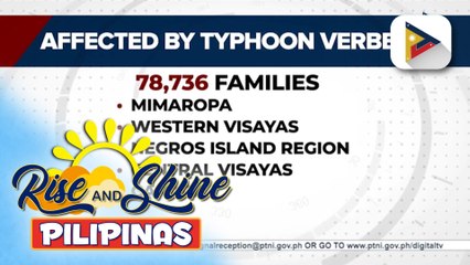 Higit 78,000 na pamilya, naapektuhan ng Bagyong #VerbenaPH