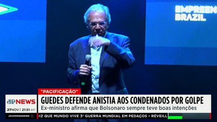 Paulo Guedes defende anistia aos condenados por trama golpista