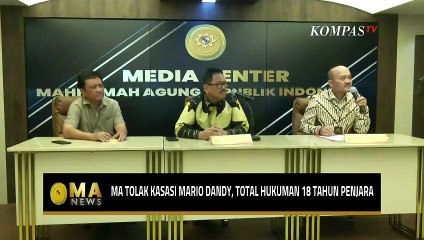 MA Tolak Kasasi Mario Dandy, Total Hukuman Tetap 18 Tahun Penjara | MA NEWS