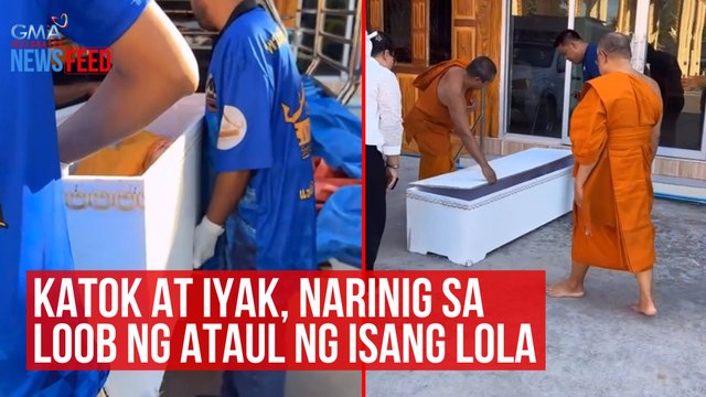 Katok at iyak, narinig sa loob ng ataul ng isang lola | GMA Integrated Newsfeed