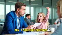 The Shocking Warning: Cleaning Lady’s Daughter Tells Powerful Millionaire “Don’t Sign That Contract!”