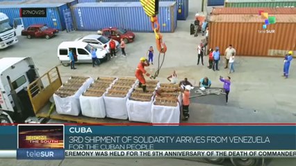 CUBA l 3rd shipment of solidarity arrives from Venezuela