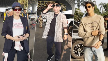 Starry Airport Spotting: Ahaan Panday, Kailash Kher & Mahima Chaudhary Depart in Style