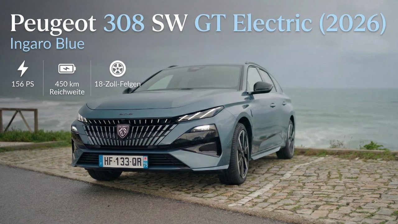 Peugeot 308 SW GT Electric Ingaro Blue