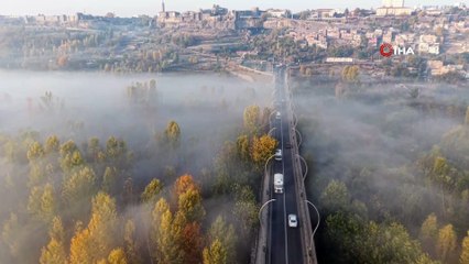 Diyarbakır’da masalsı sabah: Tarihi mekanlar sisle kayboldu