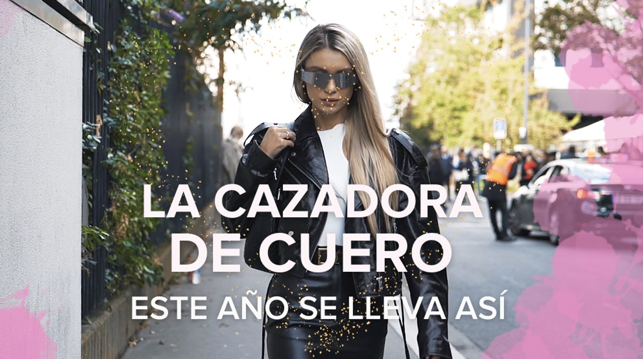 La cazadora de cuero este año se lleva así