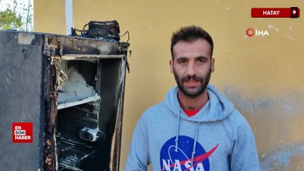 Hatay’da buzdolabı yangını: Anne ve oğul pencereden atlayarak kurtuldu