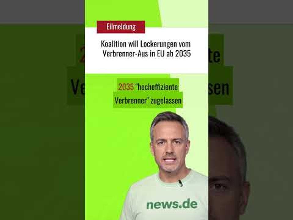 Koalition will Lockerungen vom Verbrenner-Aus in EU ab 2035