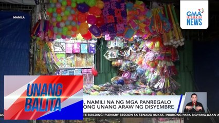 Ilang mamimili, namili na ng mga panregalo sa Pasko ngayong unang araw ng Disyembre | Unang Balita