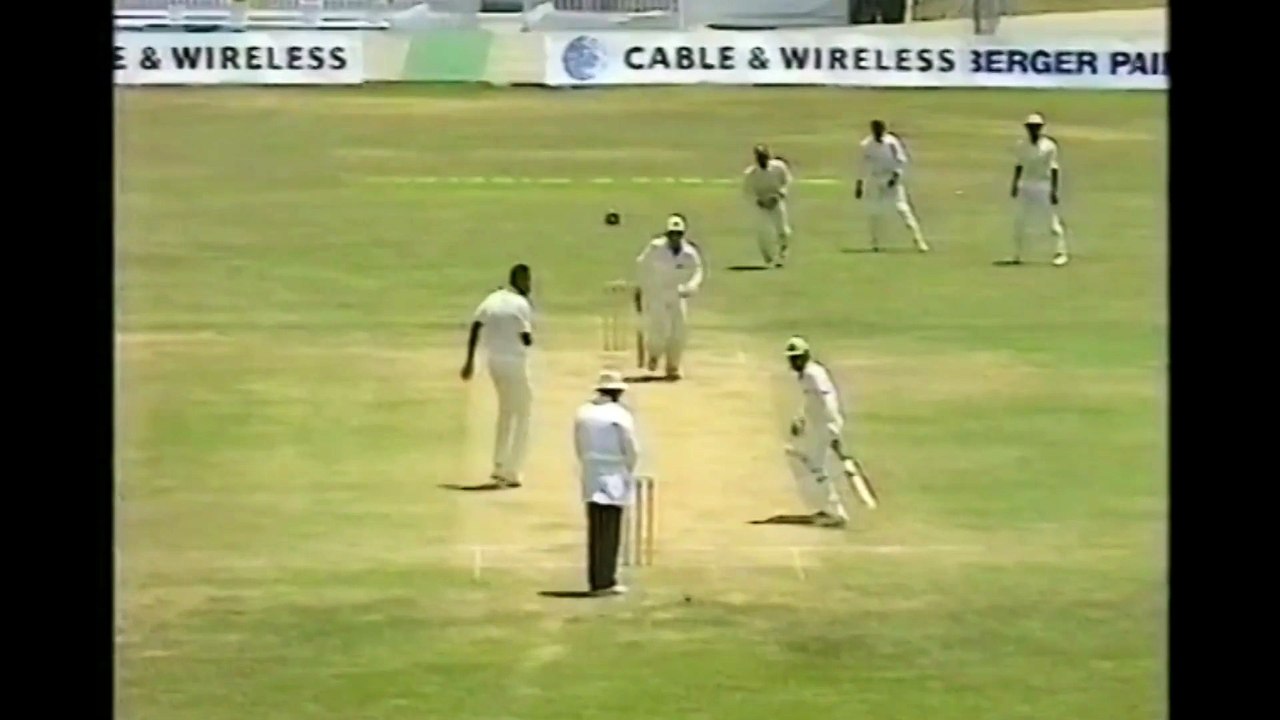 Aamir Sohail two Brilliant Four to Ian Bishop 1st Test, Port of Spain, April 16 - 18, 1993