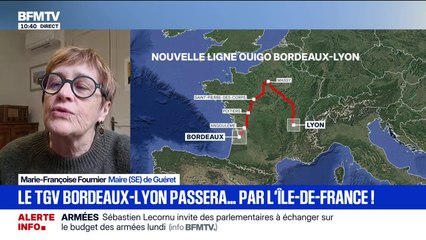 TGV Bordeaux-Lyon: "Si on veut tuer nos territoires ruraux, on n'a qu'à continuer à créer des inégalités", déplore Marie-Françoise Fournier, maire (SE) de Guéret