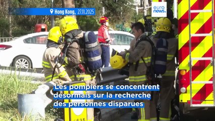 Le bilan grimpe à 128 morts à Hong Kong, les autorités continuent la recherche des centaines de disparus