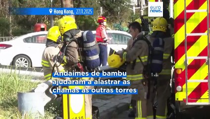 Incêndio em Hong Kong faz pelo menos 128 mortos, 79 feridos e centenas de desaparecidos