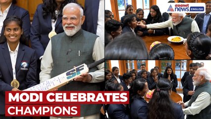 Taste of Victory: PM Modi Shares Sweets With India’s Women’s Blind Cricket World Champions