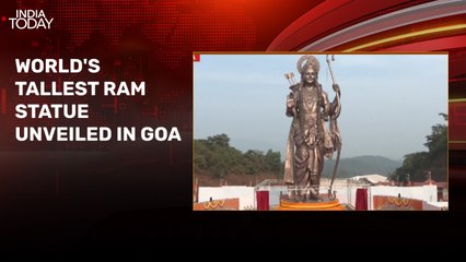 PM Modi unveils 77-foot tall Lord Ram statue in Goa