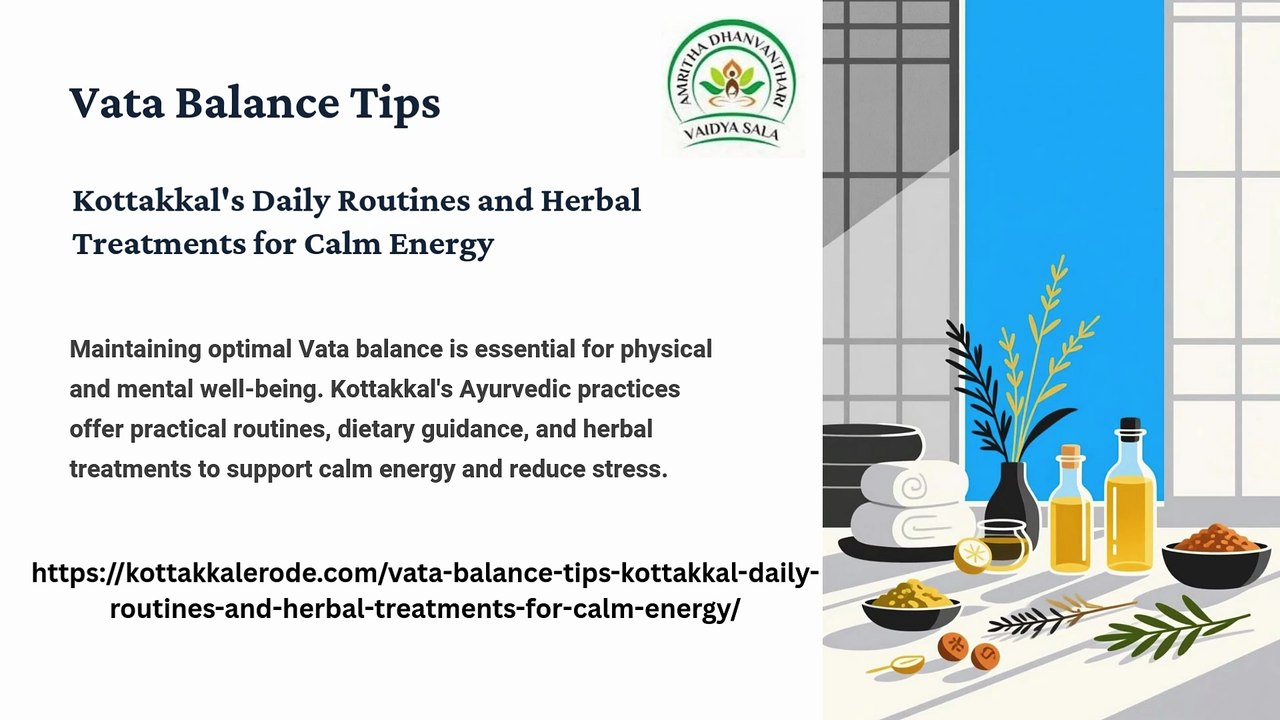 VATA BALANCE TIPS